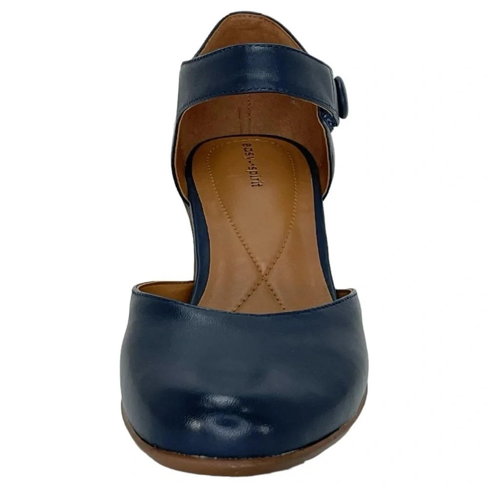 Easy Spirit Clarice Dark Blue Leather Womens Heels Size 10M - Picture 6 of 16